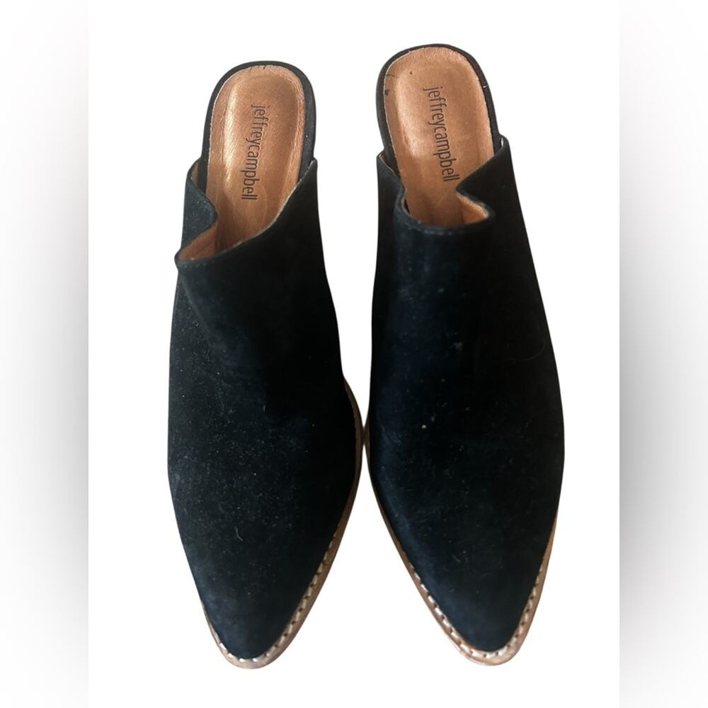 Jeffrey Campbell Black Suede Mules
